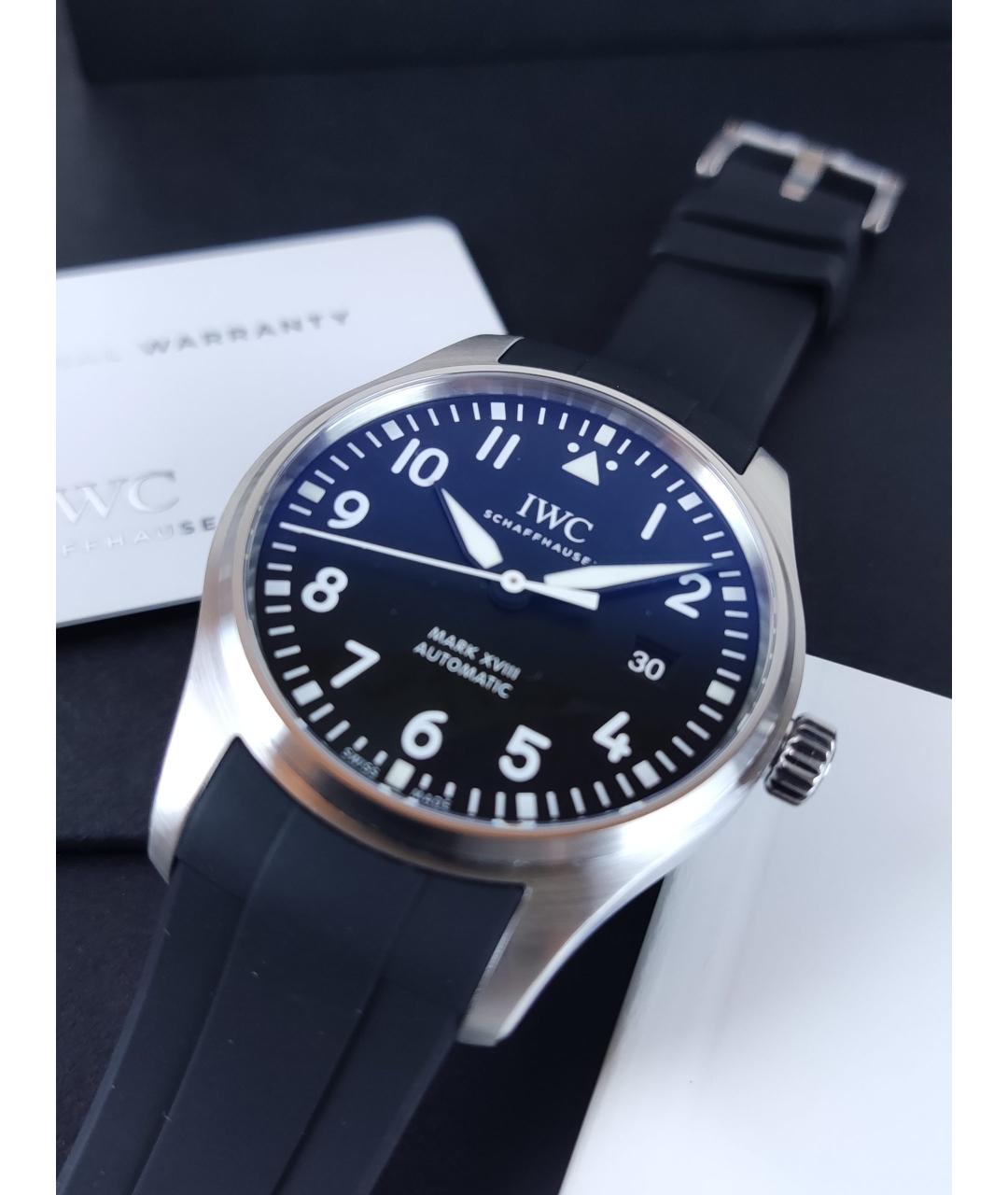 IWC Schaffhausen Черные металлические часы, фото 2