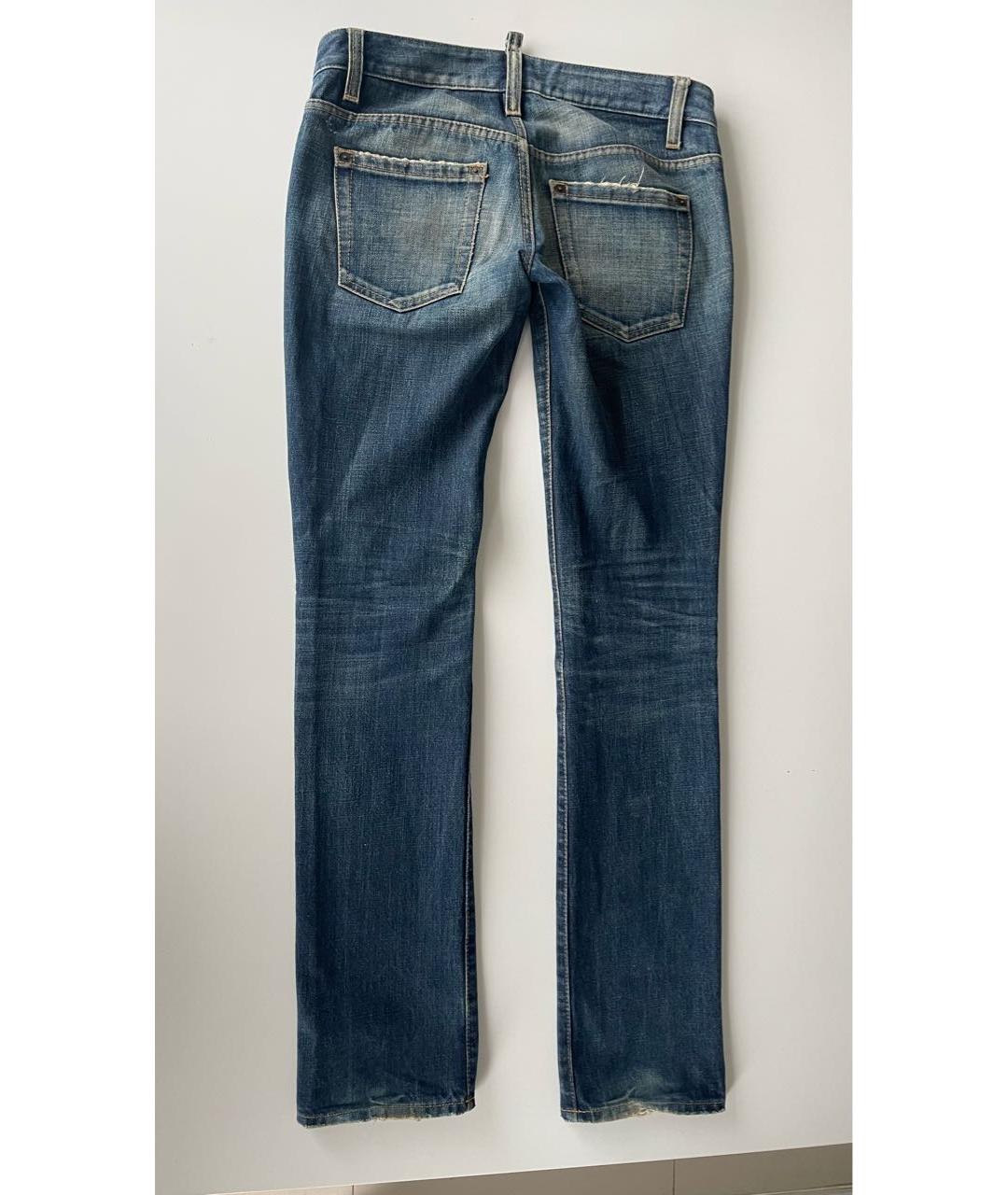 DSQUARED2 Темно-синие хлопковые джинсы слим, фото 2