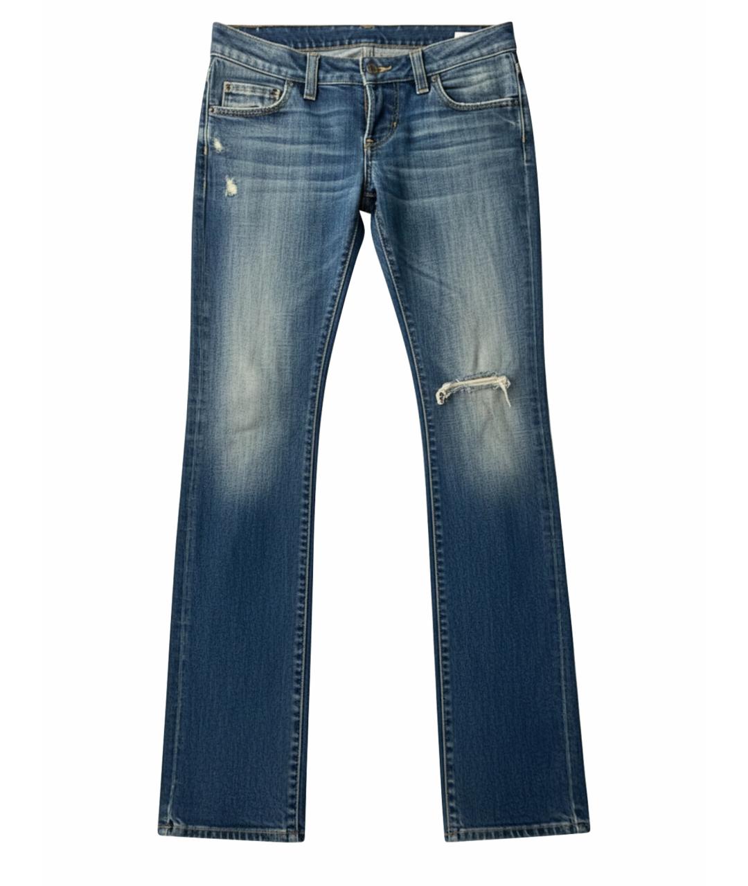 DSQUARED2 Темно-синие хлопковые джинсы слим, фото 1