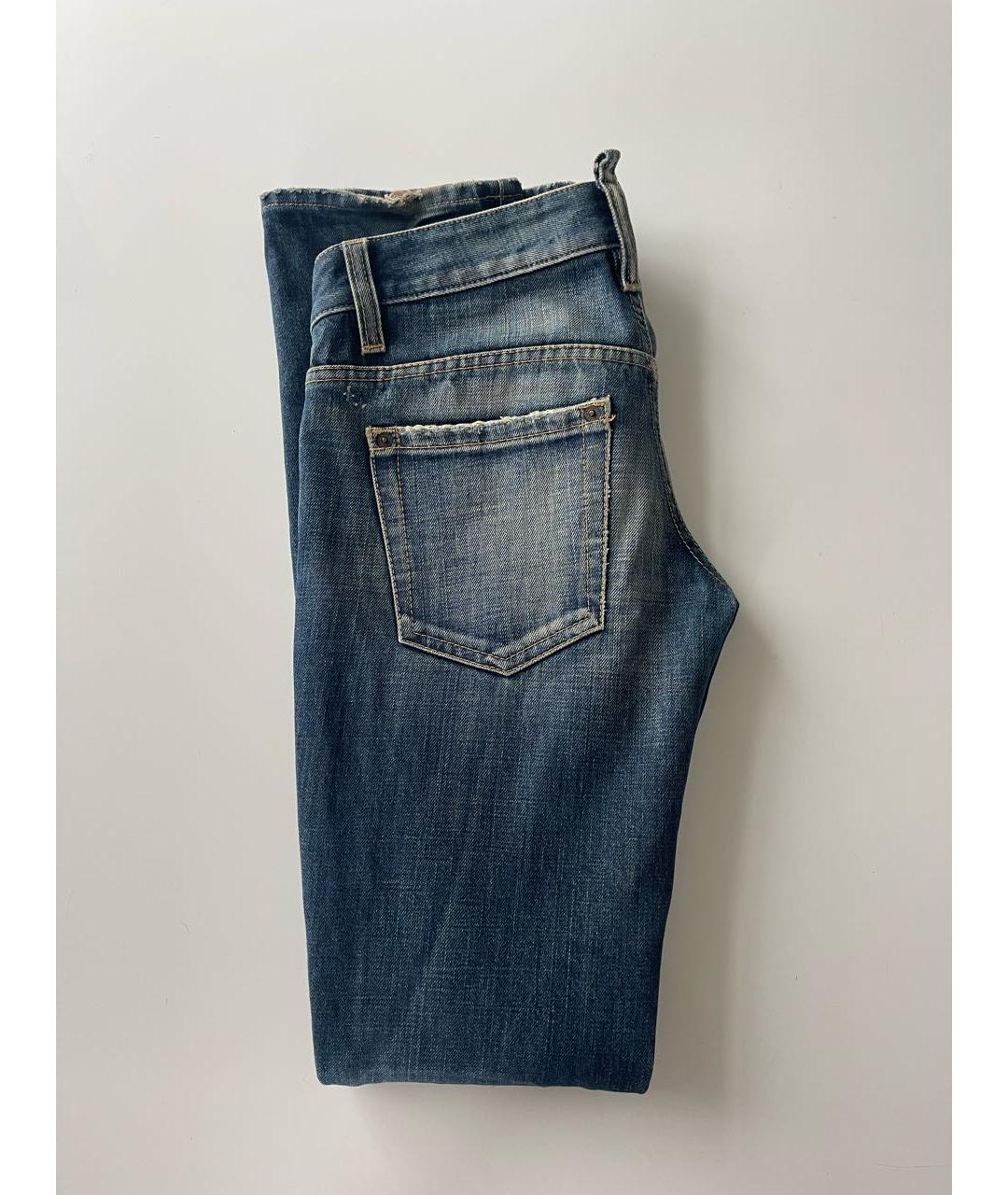 DSQUARED2 Темно-синие хлопковые джинсы слим, фото 3