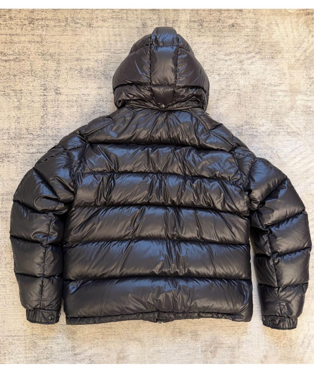 MONCLER Черный полиамидовый пуховик, фото 2