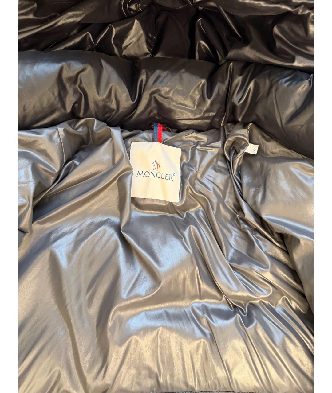 MONCLER Черный полиамидовый пуховик, фото 3