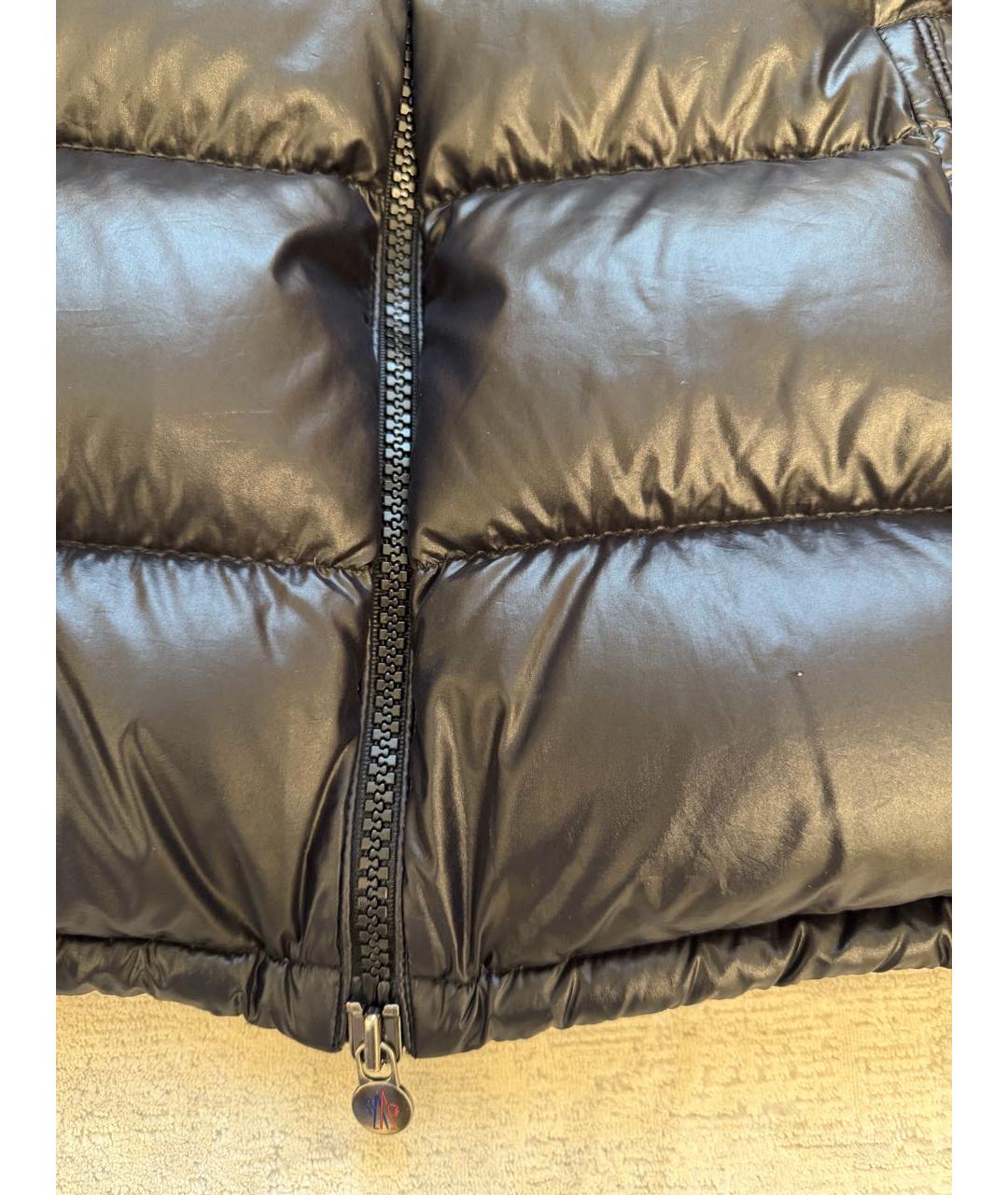 MONCLER Черный полиамидовый пуховик, фото 5