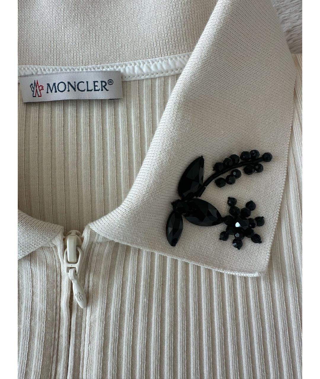 MONCLER Бежевая хлопковая футболка, фото 3