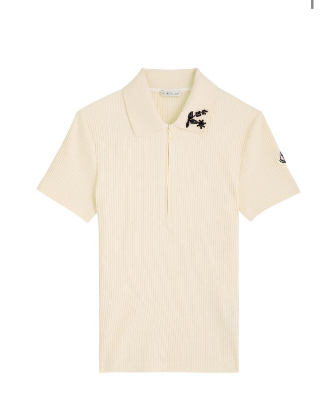 MONCLER Бежевая хлопковая футболка, фото 1