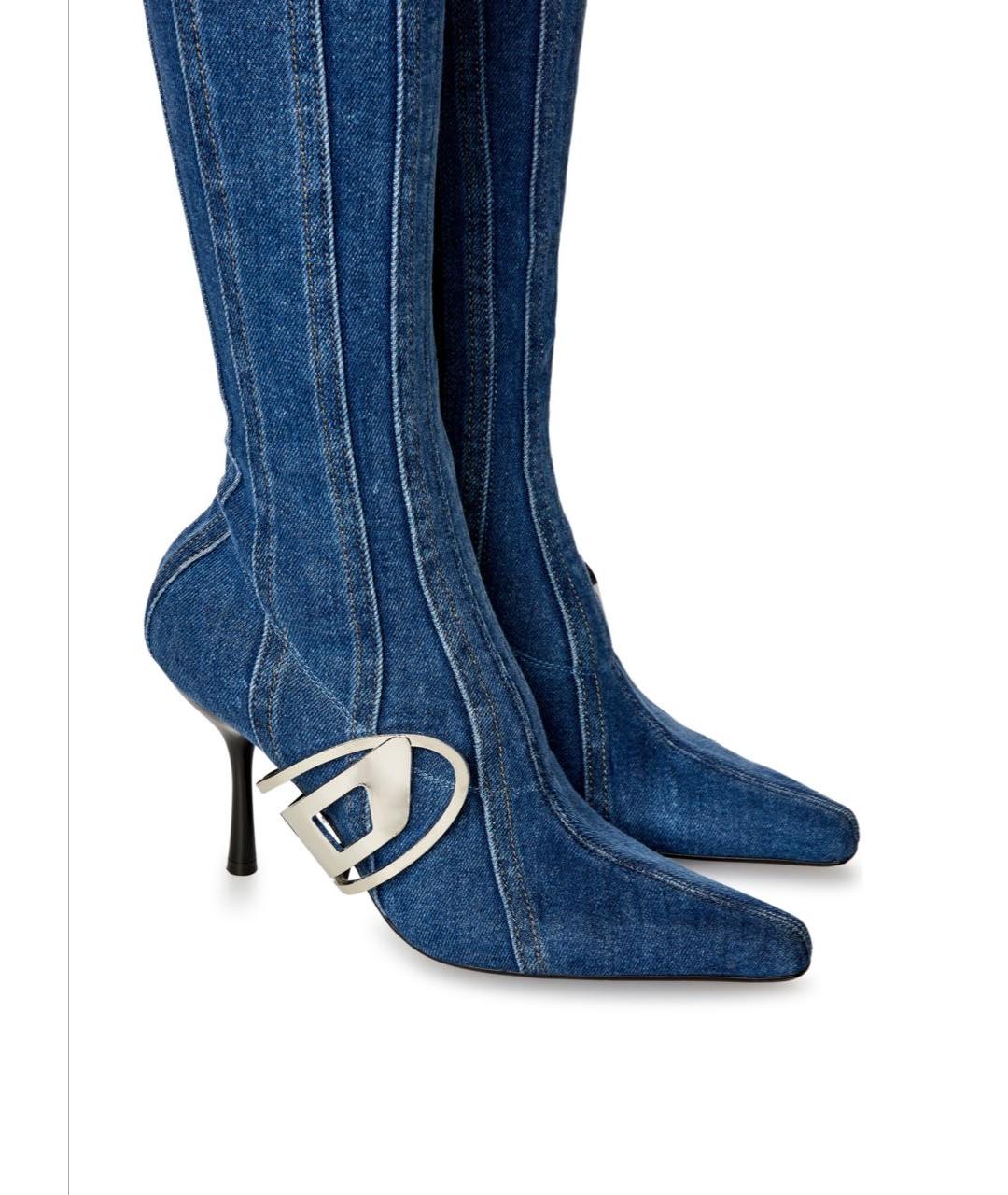 DIESEL Синие ботфорты, фото 2