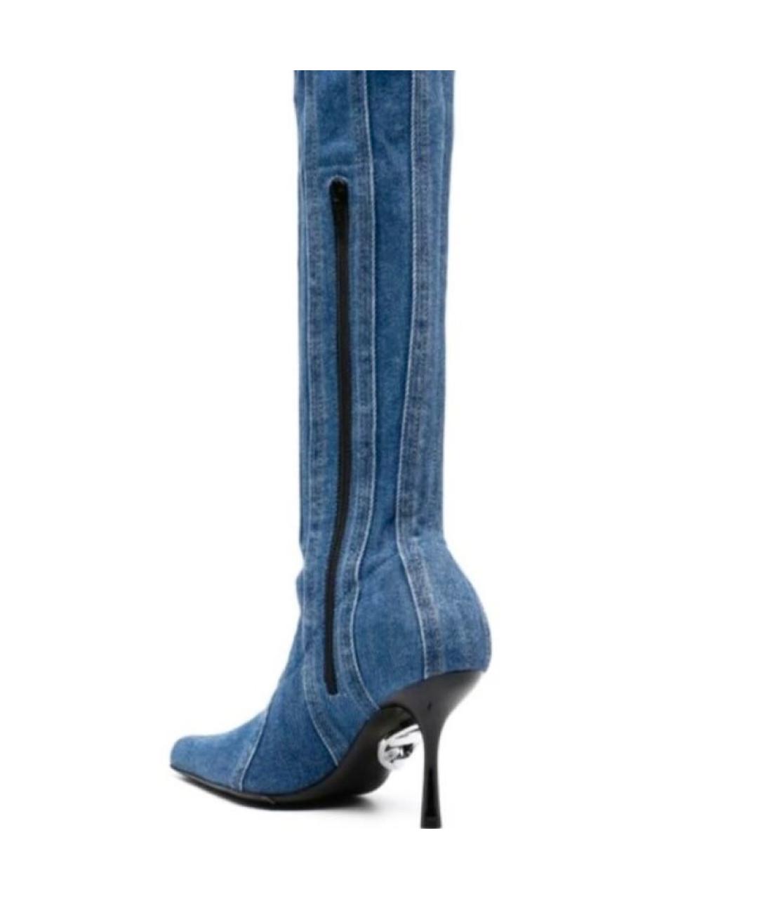 DIESEL Синие ботфорты, фото 4