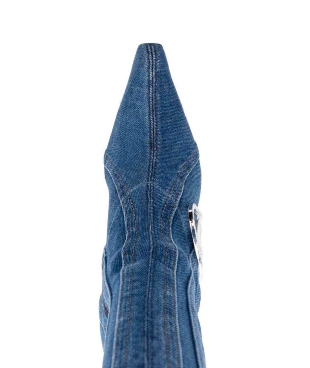 DIESEL Синие ботфорты, фото 3