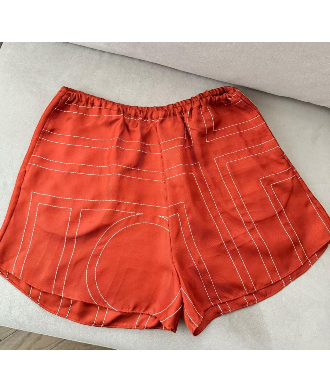 TOTEME Оранжевое шелковые шорты, фото 2
