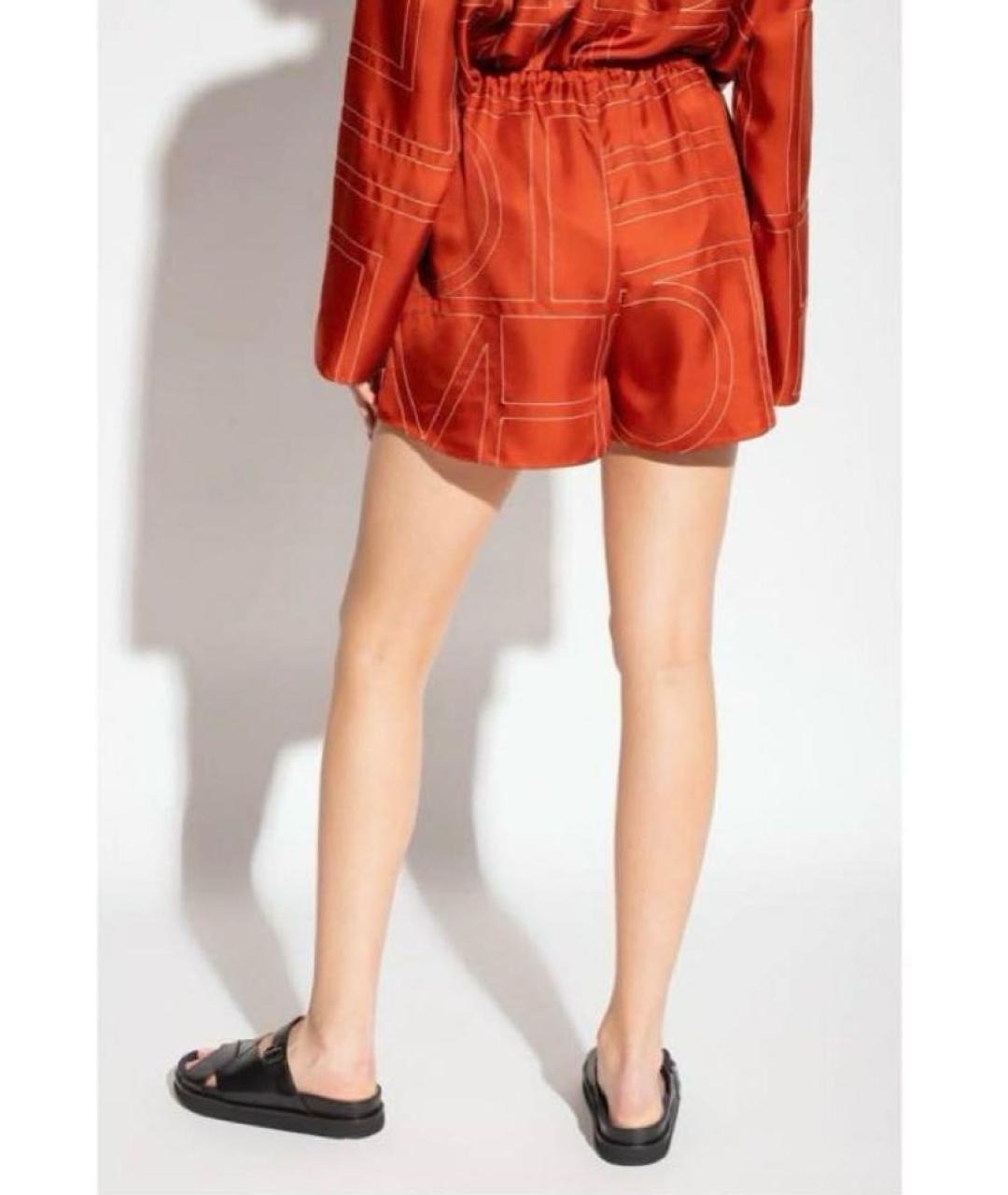 TOTEME Оранжевое шелковые шорты, фото 5
