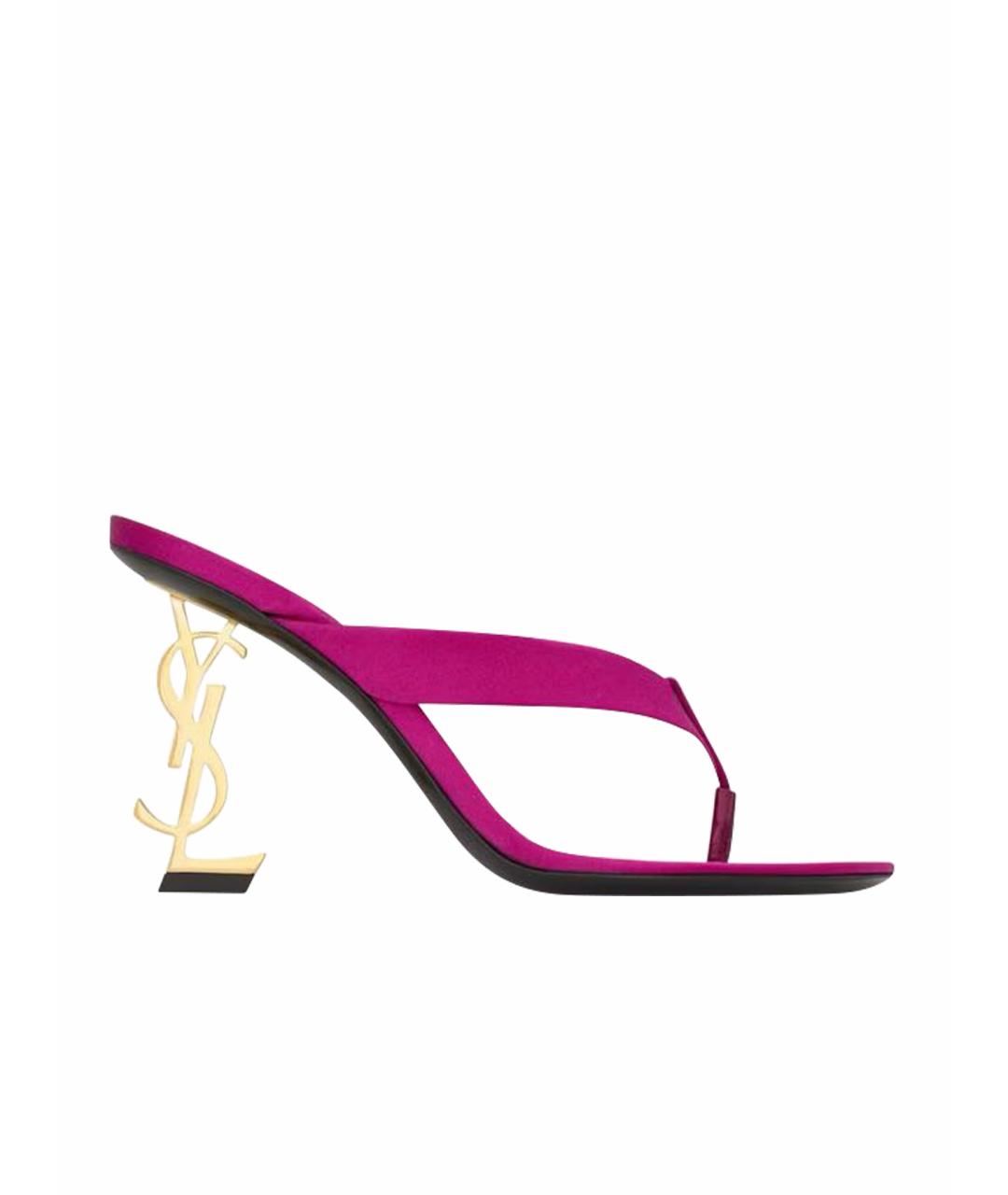 SAINT LAURENT Розовые мюли, фото 1