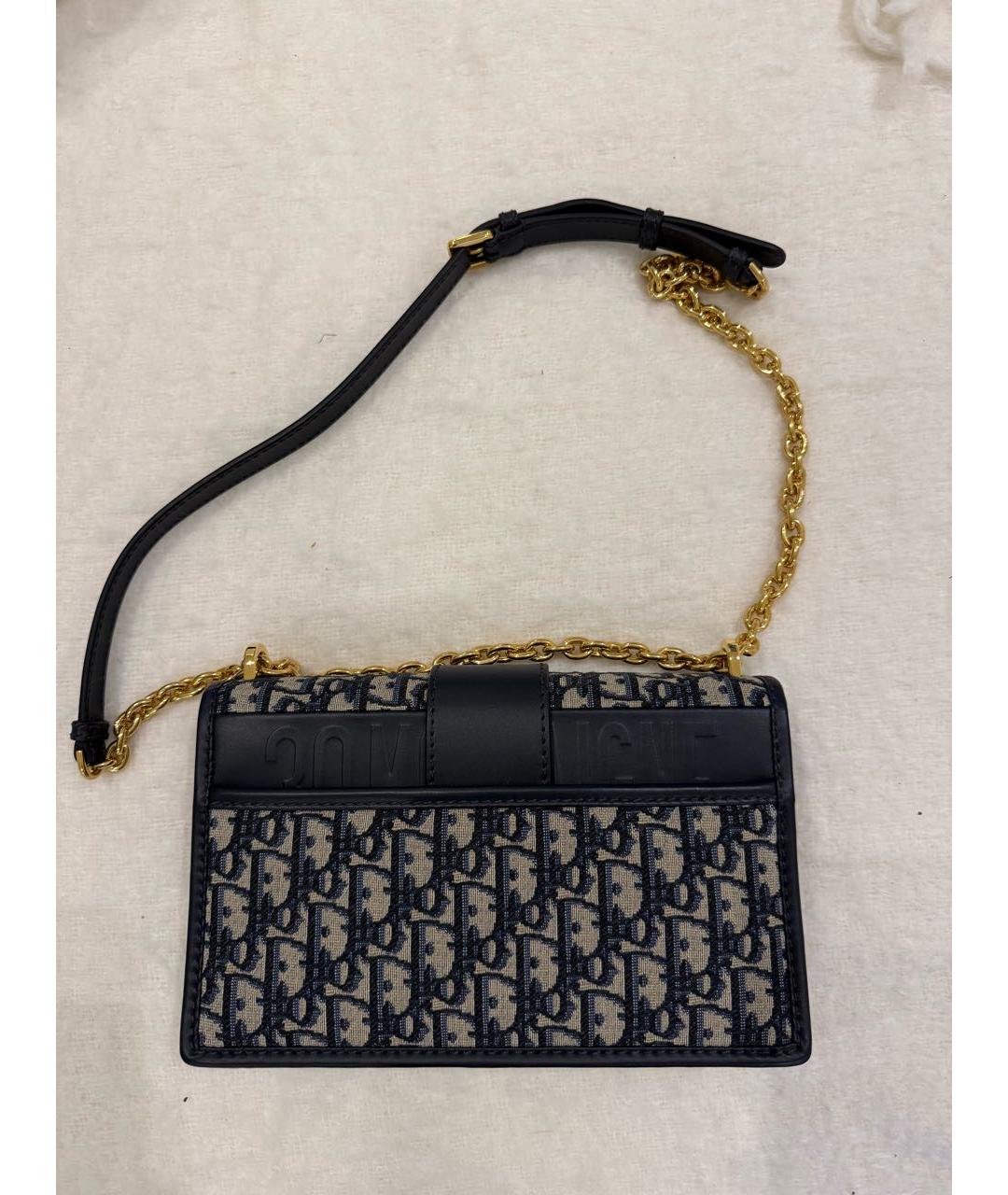 CHRISTIAN DIOR Темно-синяя кожаная сумка через плечо, фото 2