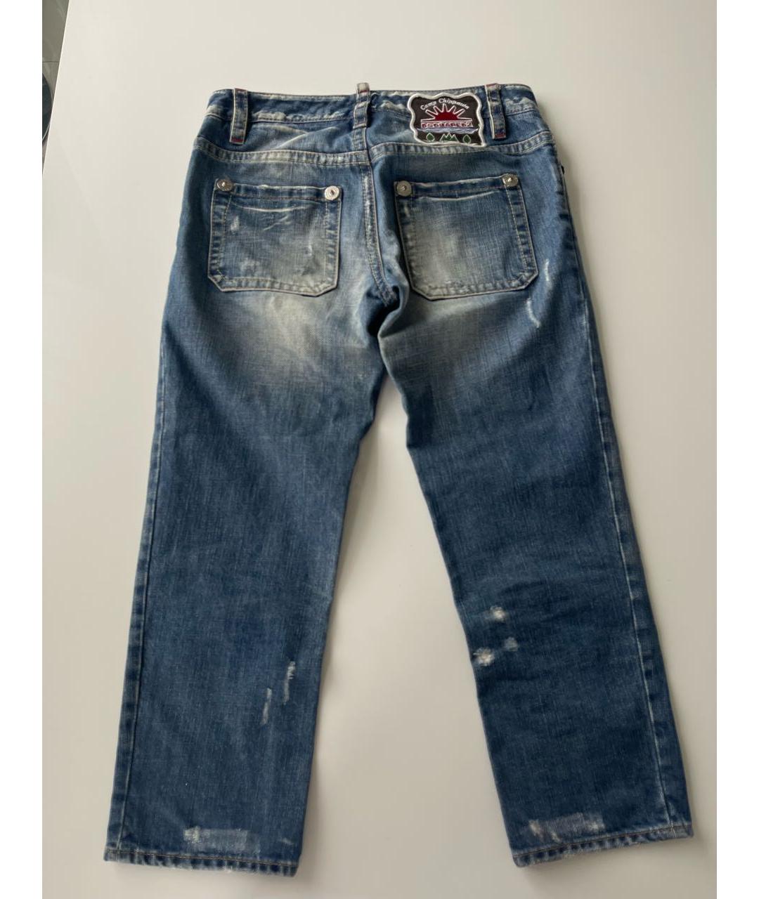 DSQUARED2 Синие хлопковые джинсы слим, фото 2