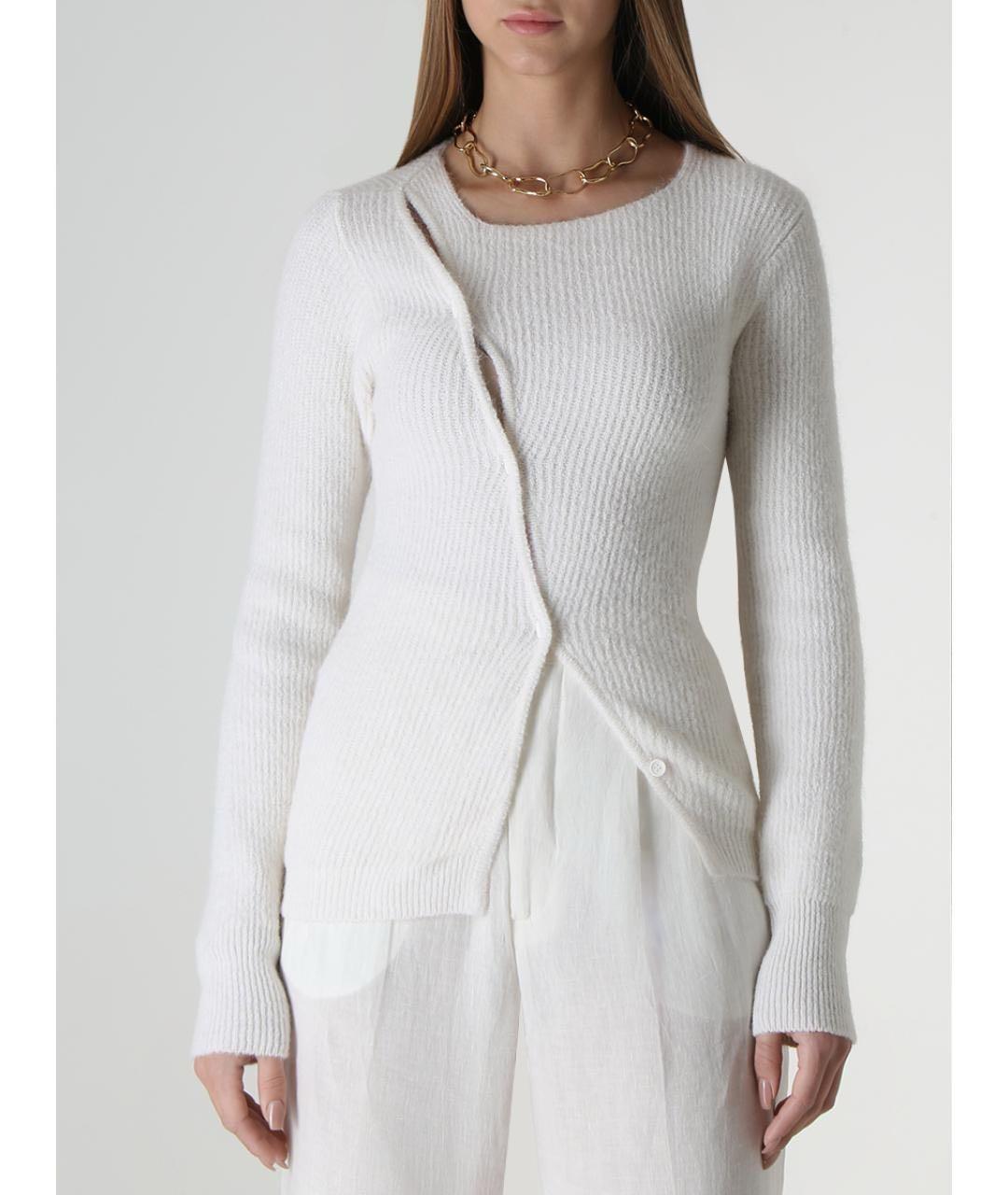 JACQUEMUS Белый шерстяной джемпер / свитер, фото 3