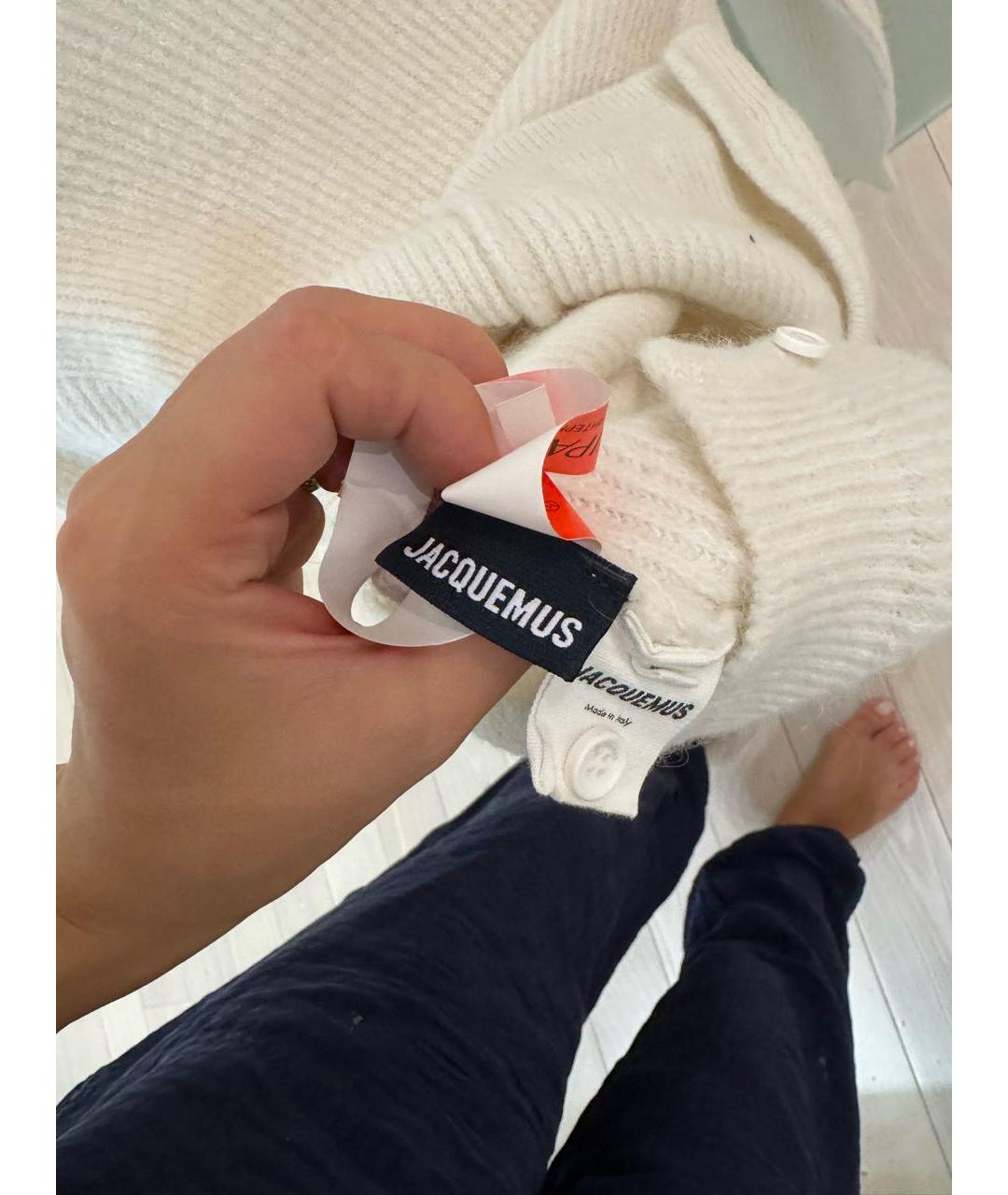 JACQUEMUS Белый шерстяной джемпер / свитер, фото 5