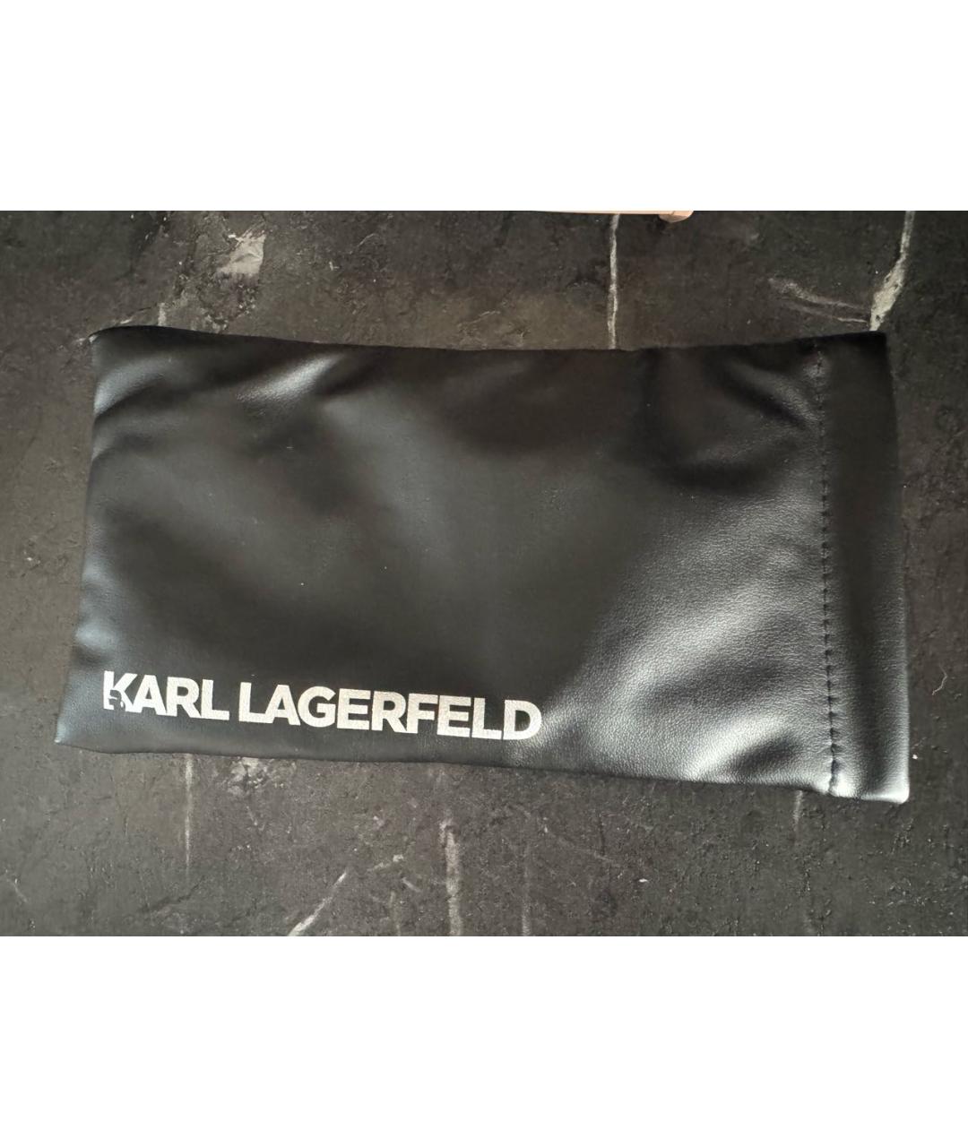 KARL LAGERFELD Бежевые пластиковые солнцезащитные очки, фото 4