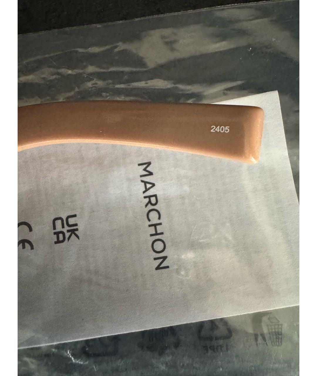 KARL LAGERFELD Бежевые пластиковые солнцезащитные очки, фото 5