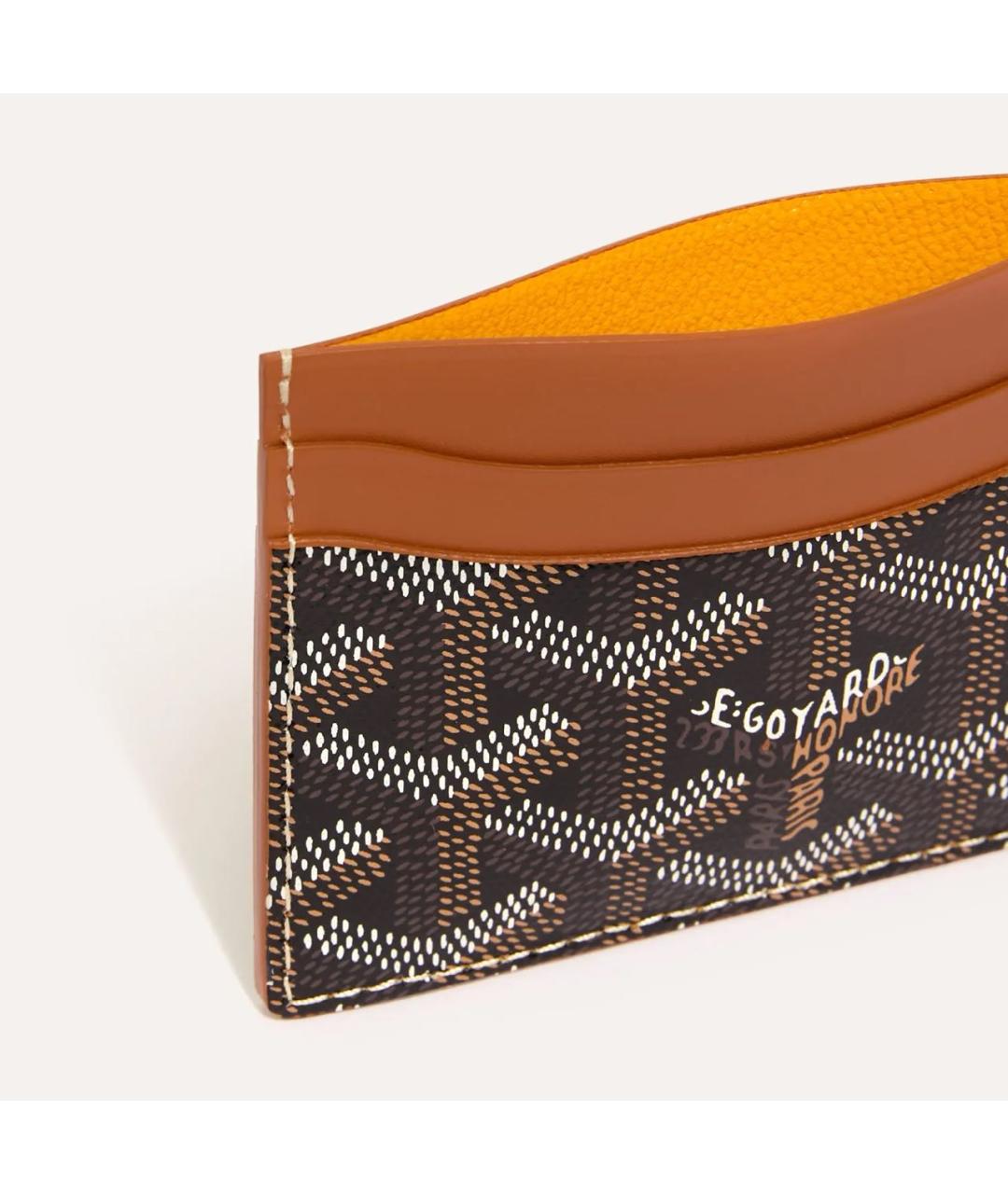 GOYARD Коричневый кожаный кардхолдер, фото 2