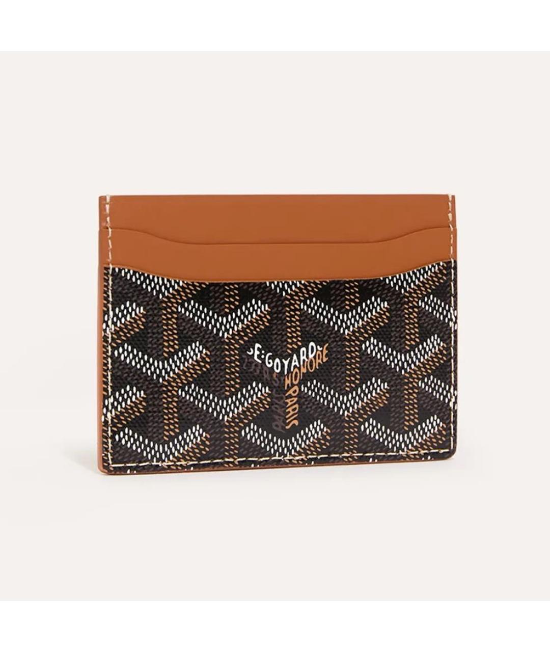 GOYARD Коричневый кожаный кардхолдер, фото 4