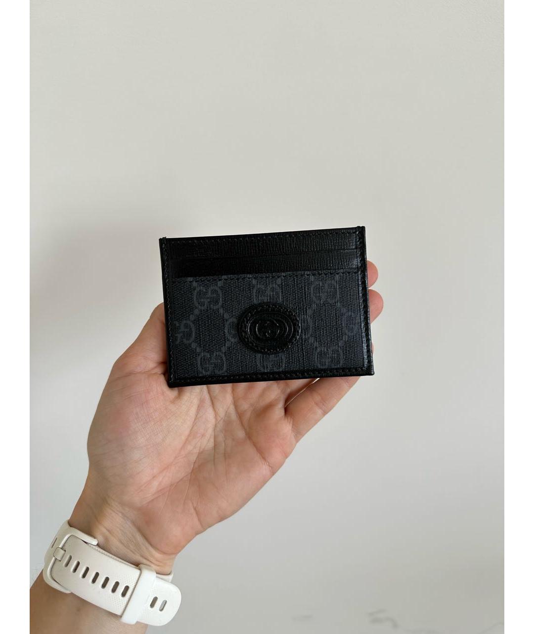 GUCCI Черный кожаный кардхолдер, фото 7
