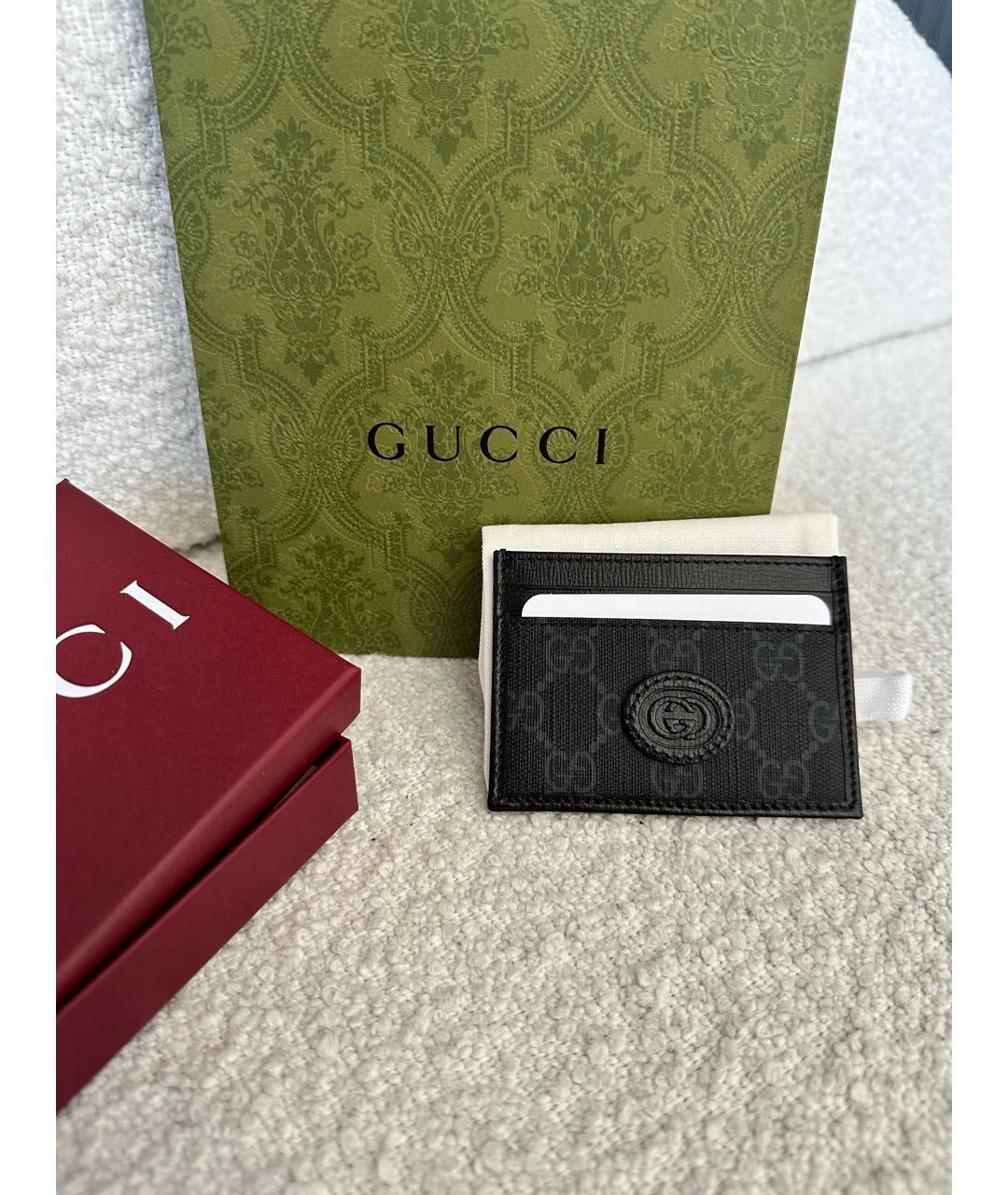 GUCCI Черный кожаный кардхолдер, фото 2