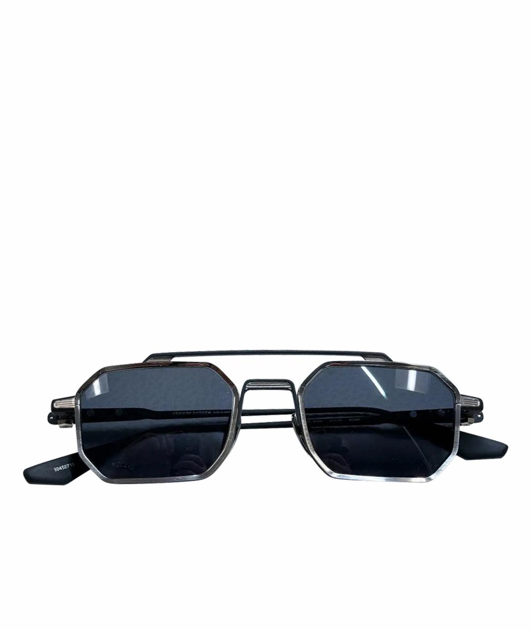 CHROME HEARTS Черные металлические солнцезащитные очки, фото 1