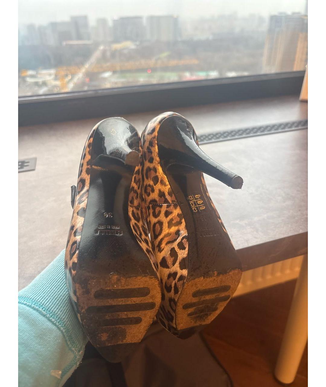 LE SILLA Бежевые кожаные туфли, фото 5