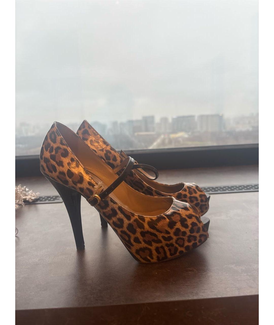 LE SILLA Бежевые кожаные туфли, фото 6