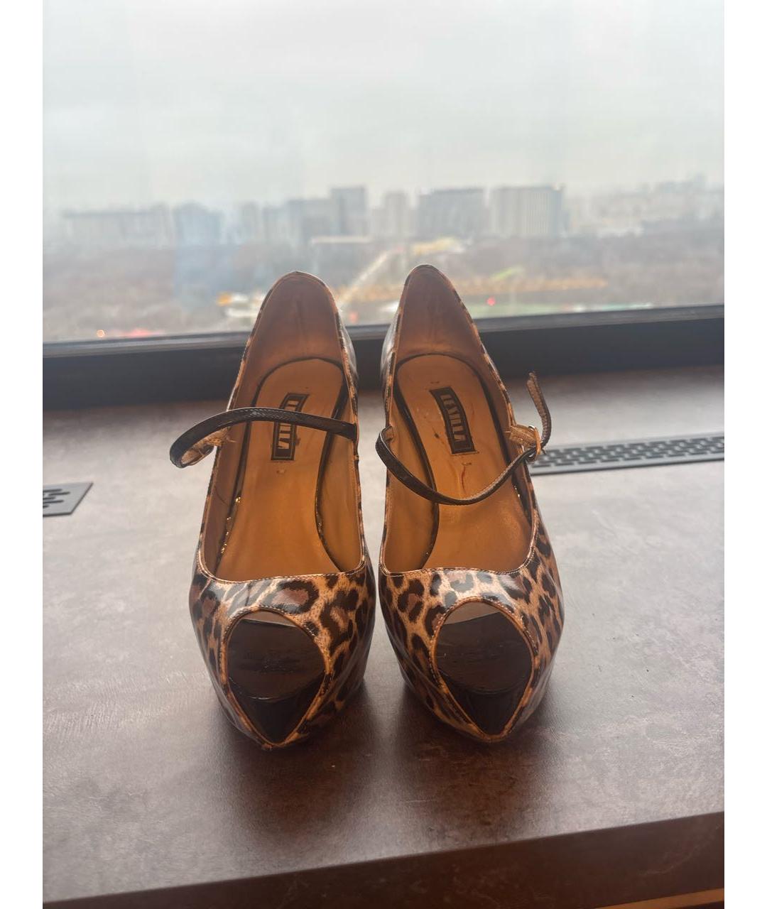 LE SILLA Бежевые кожаные туфли, фото 2