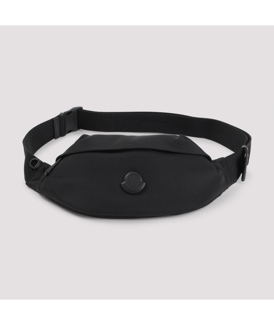 MONCLER Черная тканевая поясная сумка, фото 2
