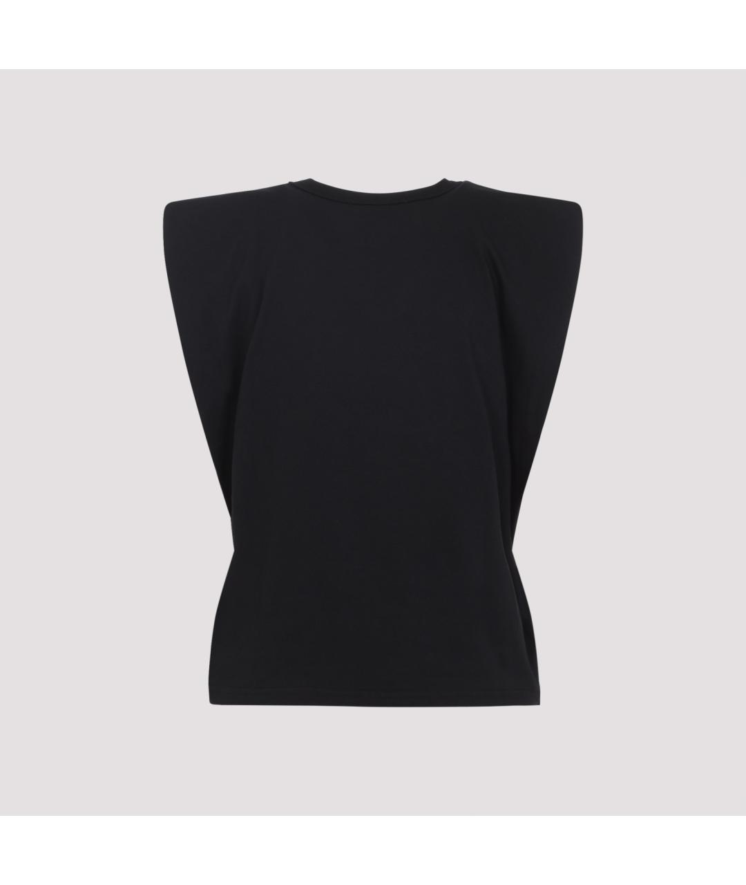 THE FRANKIE SHOP Черная хлопковая футболка, фото 4