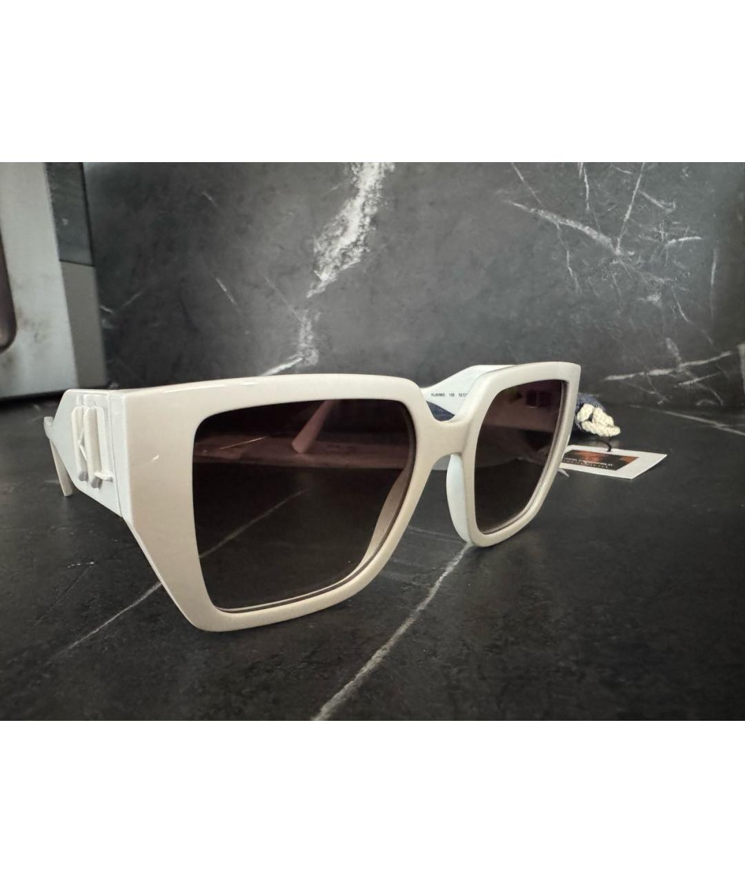 KARL LAGERFELD Белые пластиковые солнцезащитные очки, фото 2