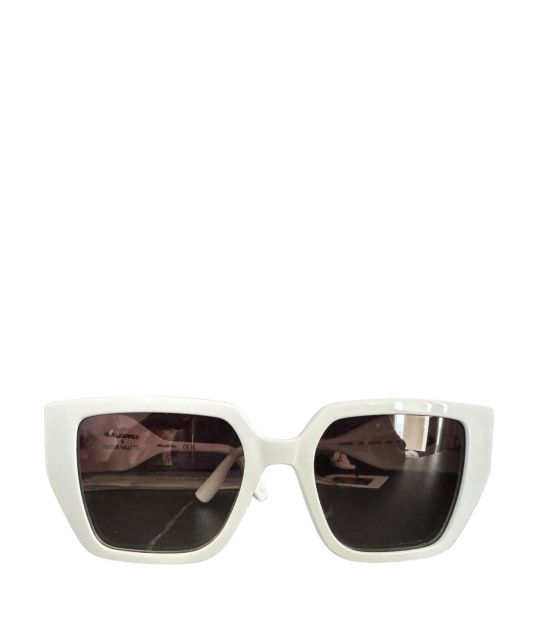 KARL LAGERFELD Белые пластиковые солнцезащитные очки, фото 1