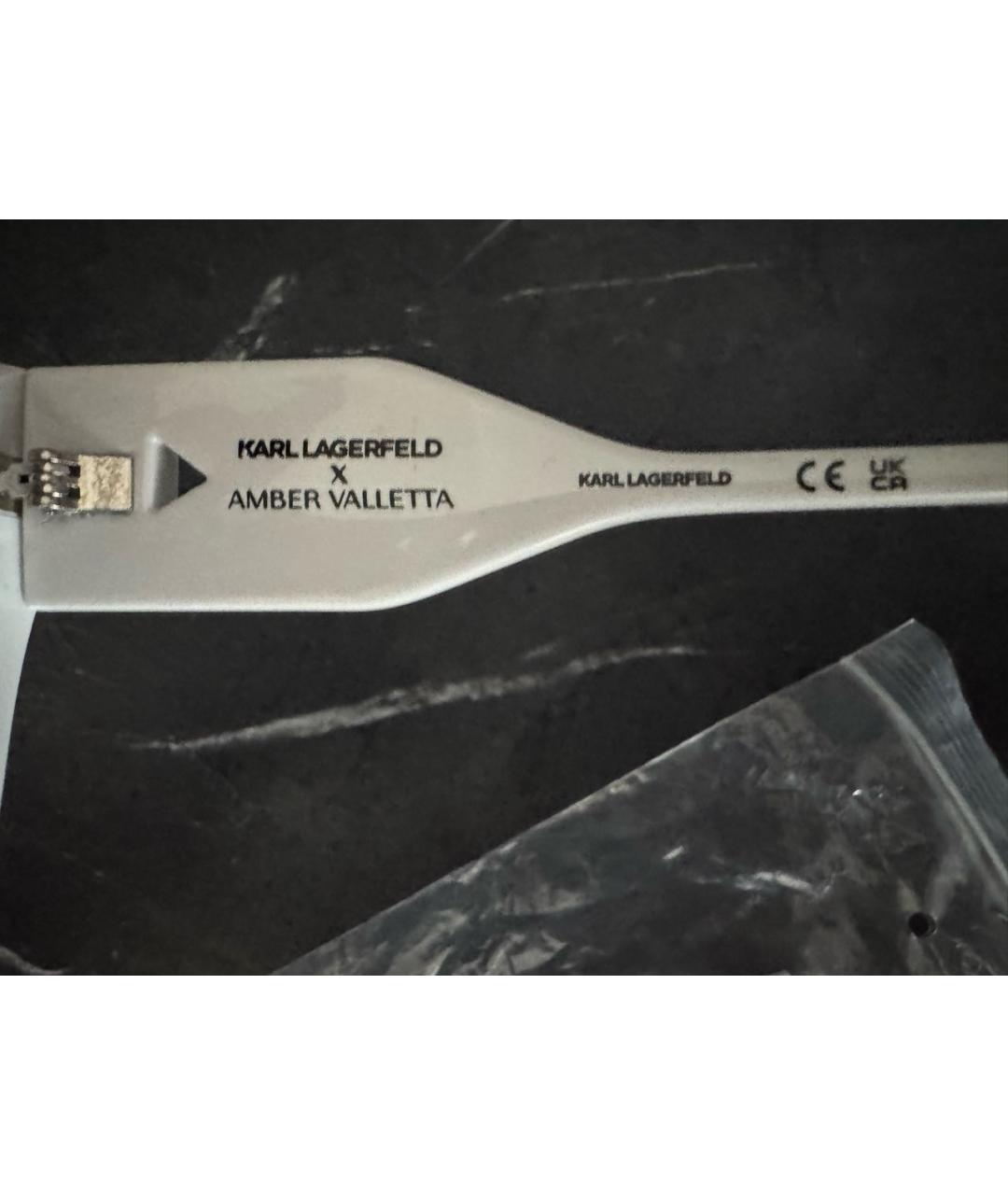 KARL LAGERFELD Белые пластиковые солнцезащитные очки, фото 6