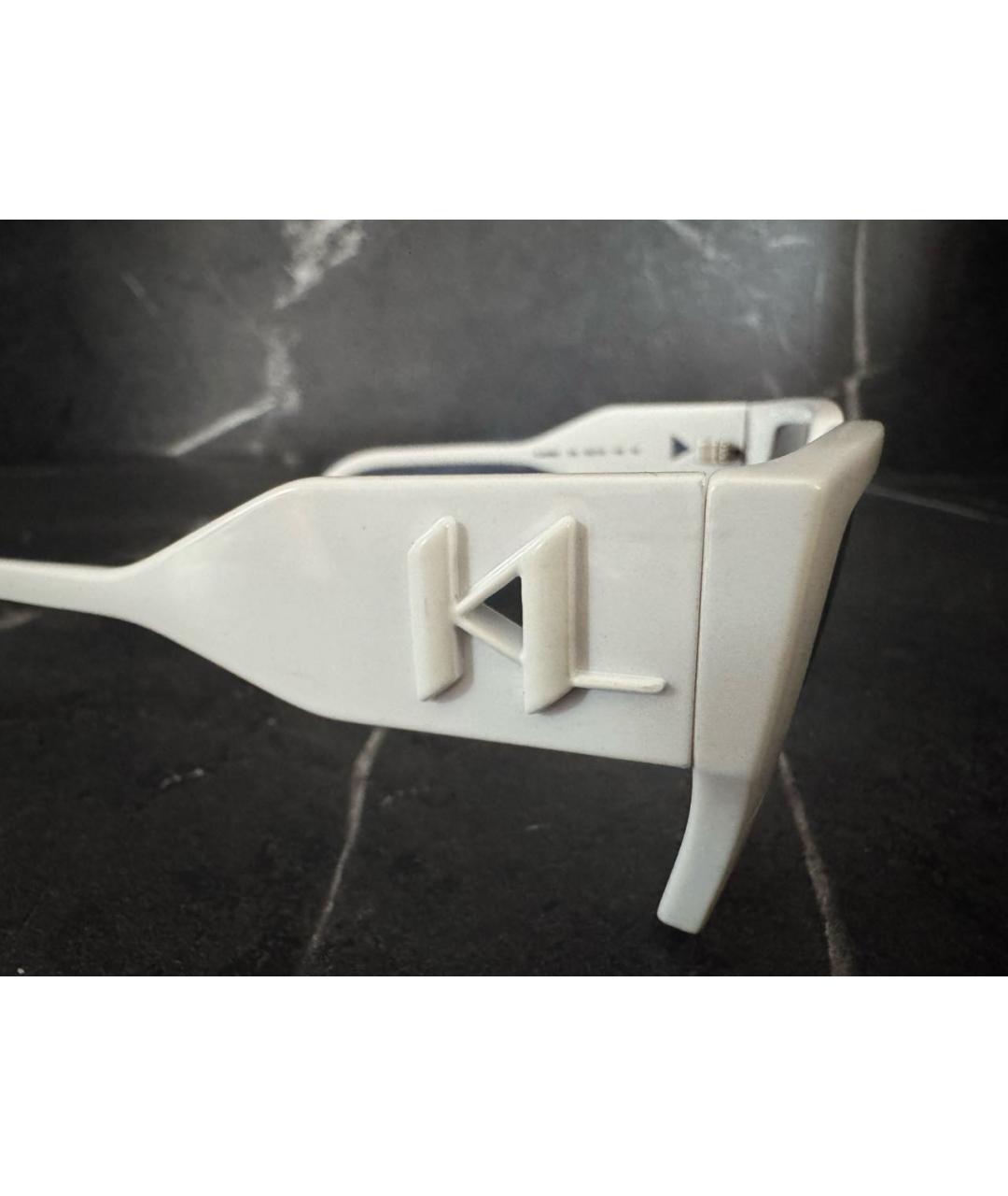 KARL LAGERFELD Белые пластиковые солнцезащитные очки, фото 3