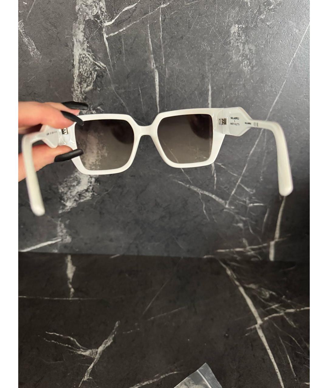 KARL LAGERFELD Белые пластиковые солнцезащитные очки, фото 8