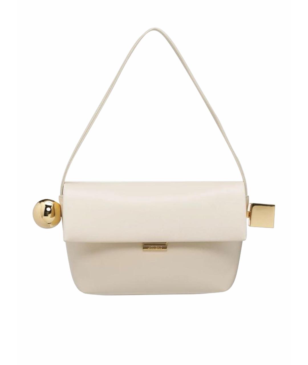 JACQUEMUS Бежевая кожаная сумка через плечо, фото 1