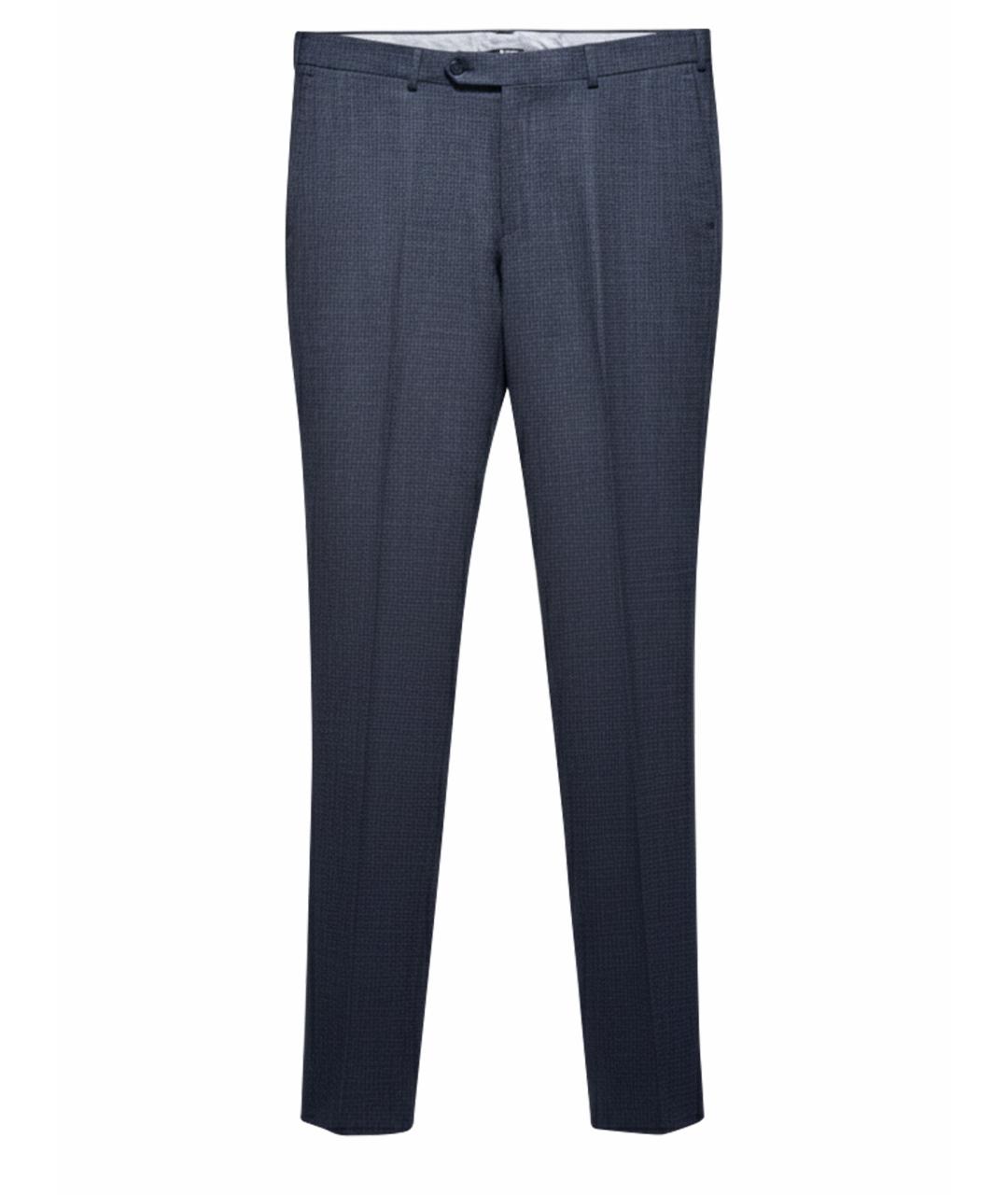 ZZEGNA Серые шерстяные классические брюки, фото 1