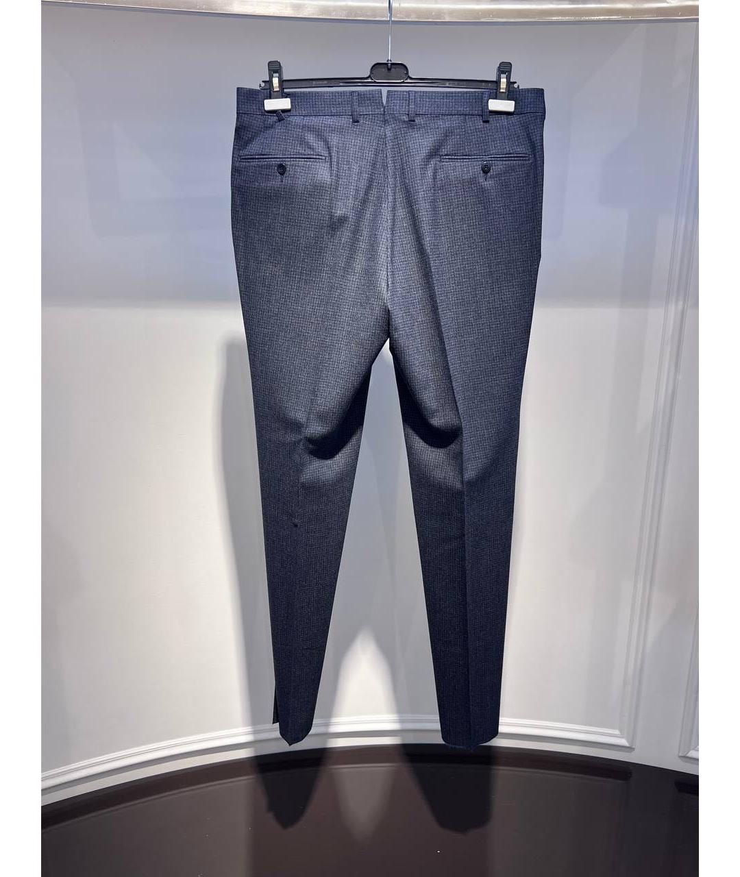 ZZEGNA Серые шерстяные классические брюки, фото 2