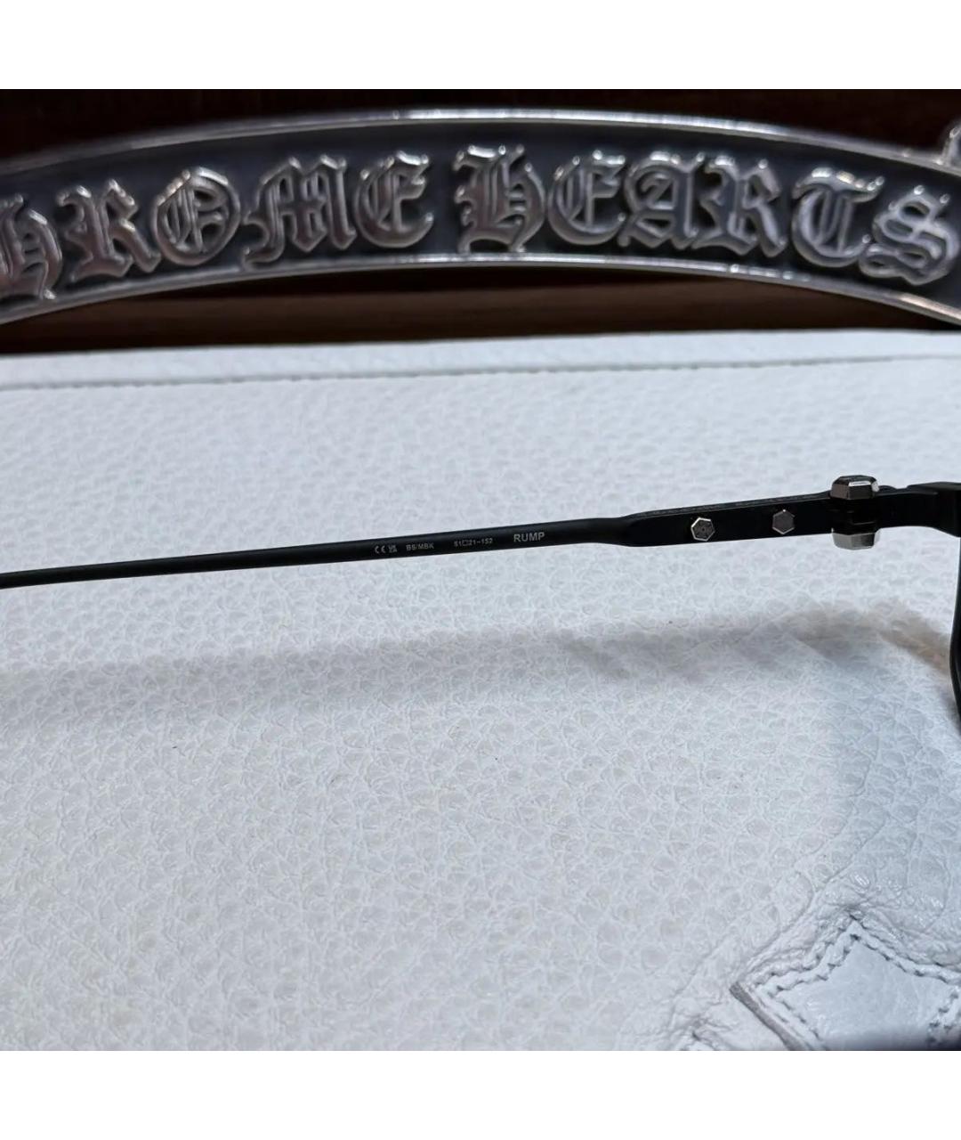 CHROME HEARTS Черные металлические солнцезащитные очки, фото 5