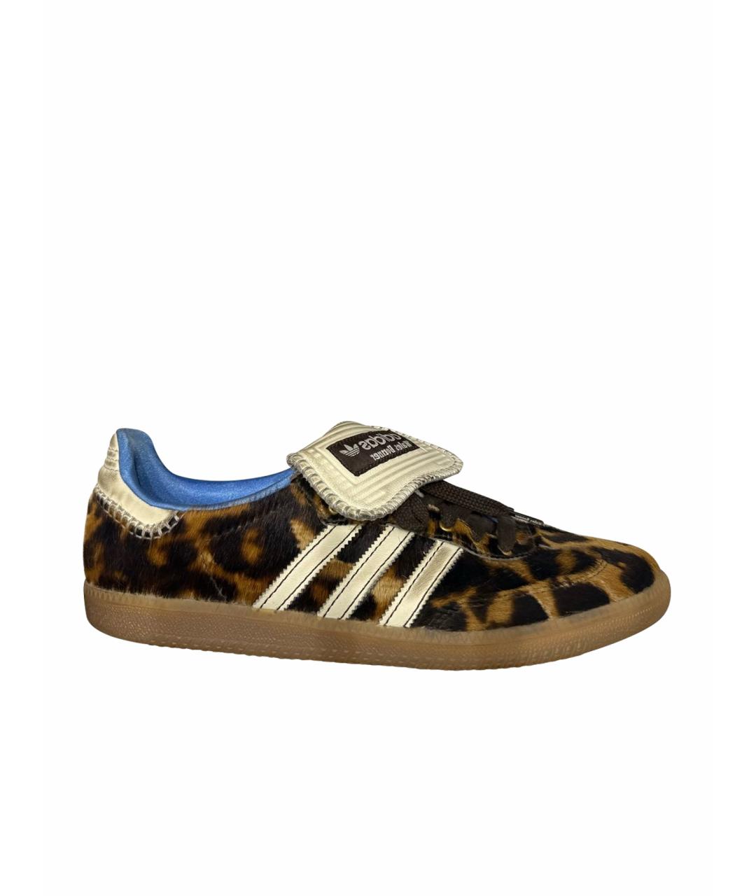 ADIDAS Коричневые текстильные низкие кроссовки / кеды, фото 1