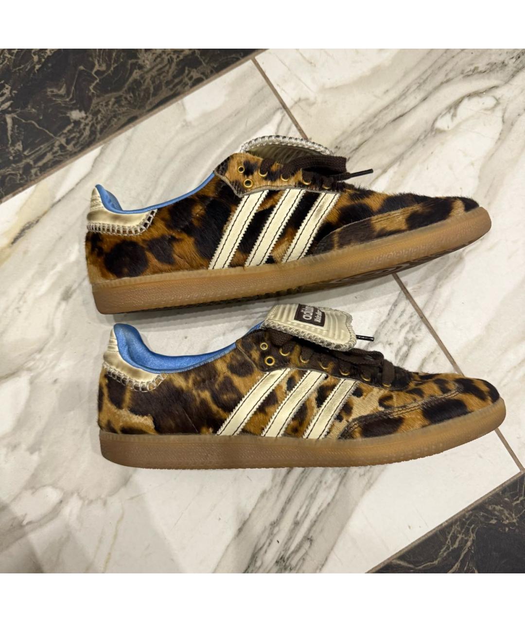 ADIDAS Коричневые текстильные низкие кроссовки / кеды, фото 2