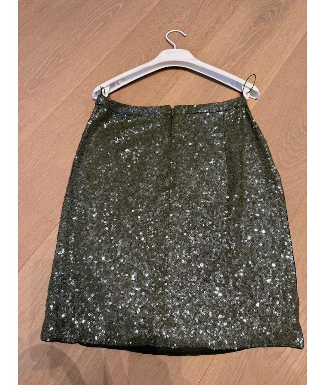 NINA RICCI Зеленый шелковый костюм с юбками, фото 4