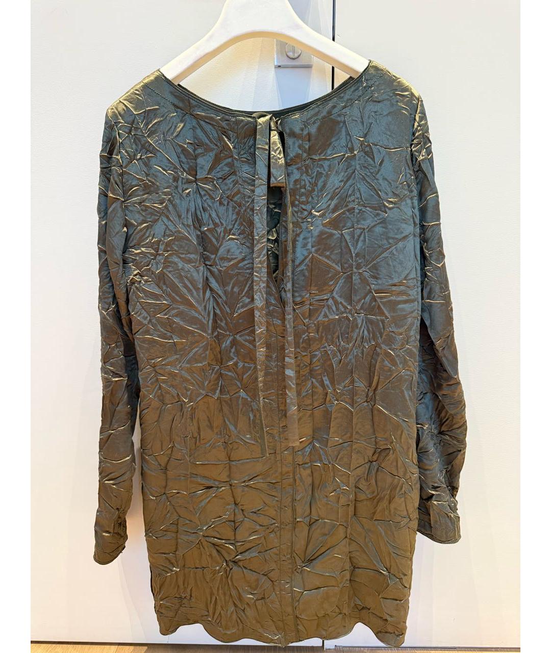 NINA RICCI Зеленый шелковый костюм с юбками, фото 3