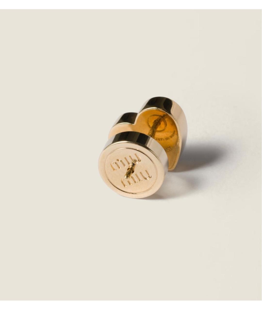 MIU MIU Белые латунные серьги, фото 3