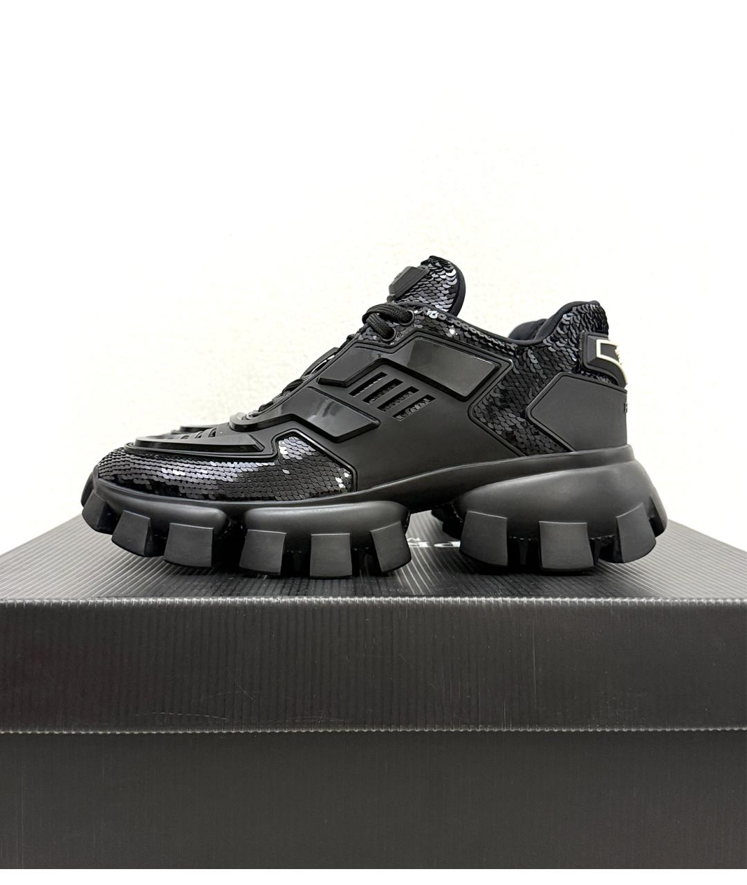 PRADA Черные кроссовки, фото 4