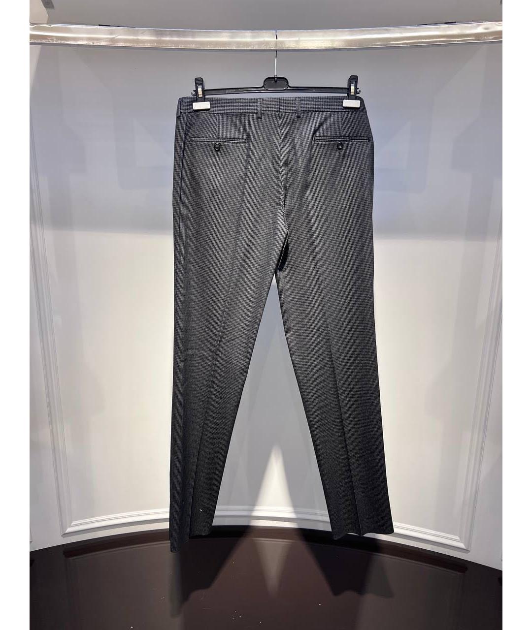 ZZEGNA Серые шерстяные классические брюки, фото 2