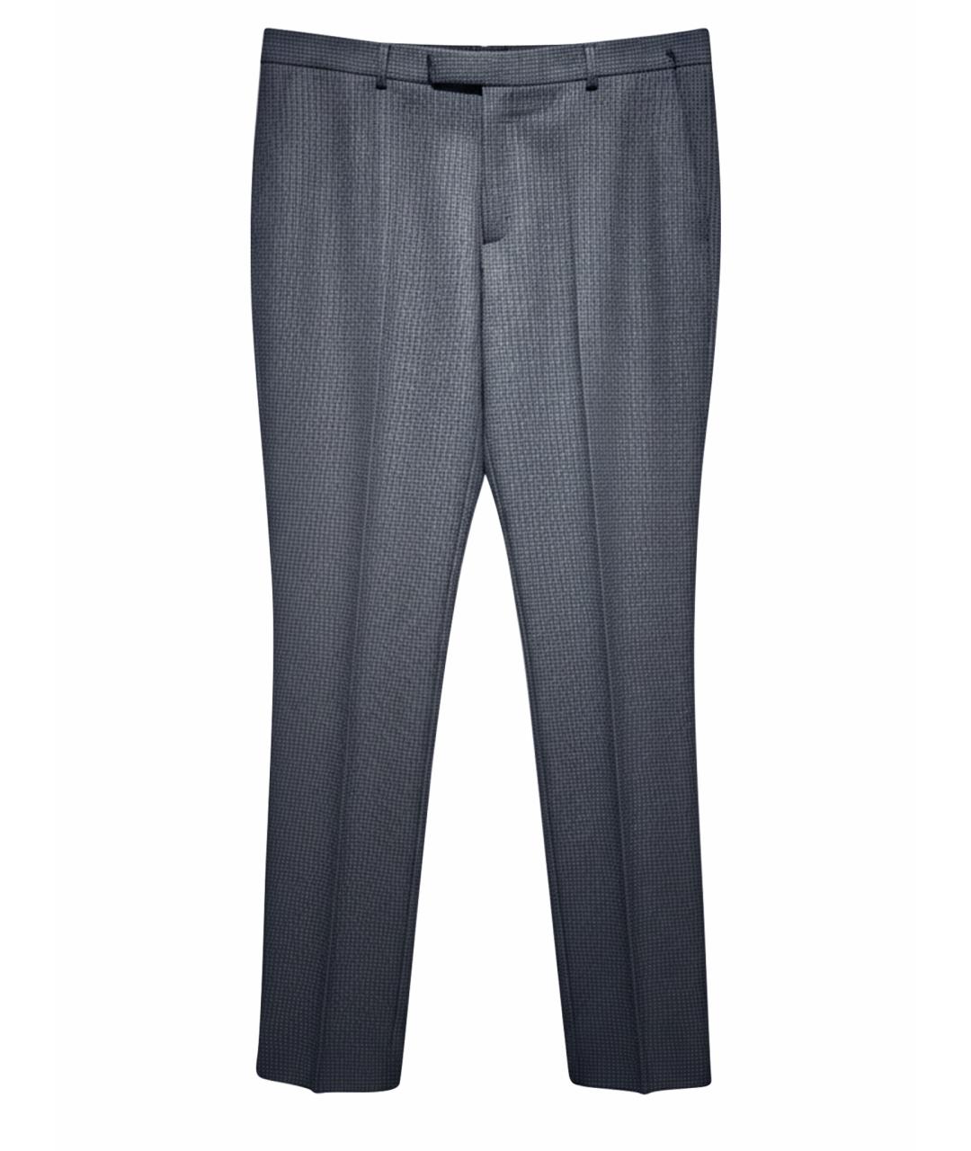ZZEGNA Серые шерстяные классические брюки, фото 1
