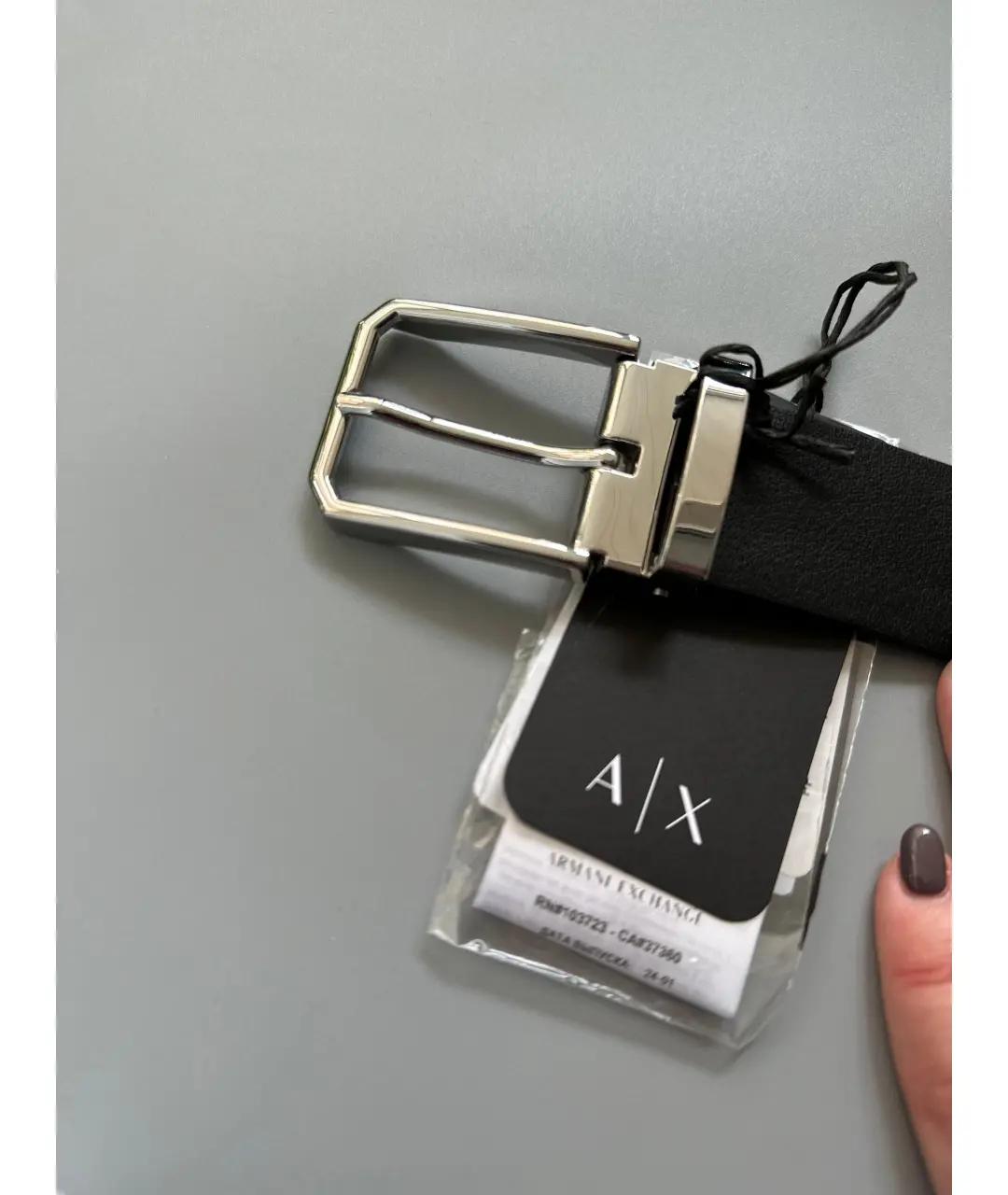 ARMANI EXCHANGE Черный кожаный ремень, фото 5