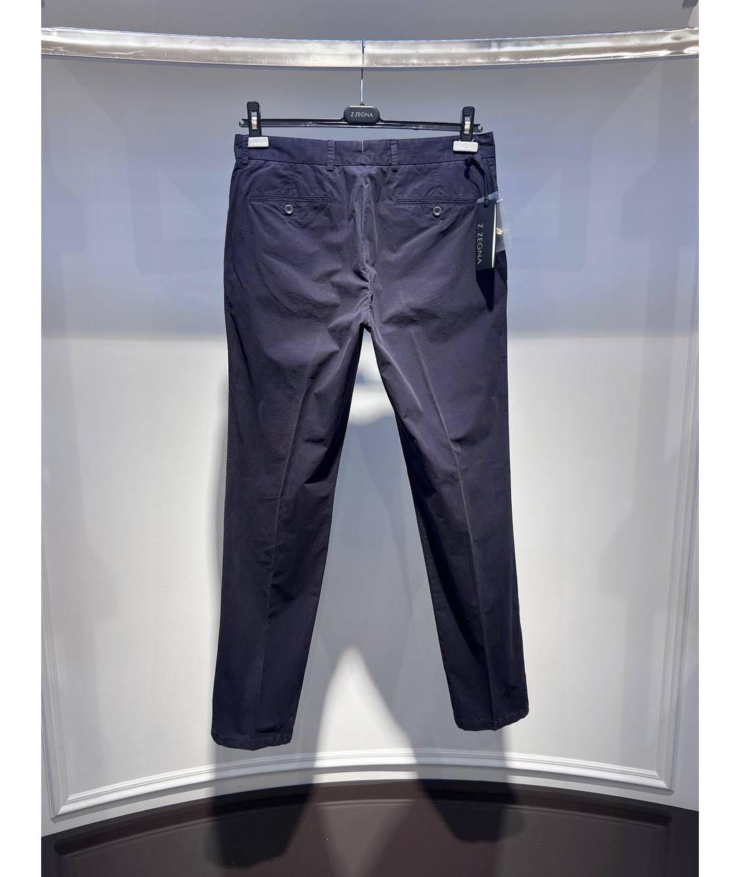 ZZEGNA Черные хлопковые классические брюки, фото 2